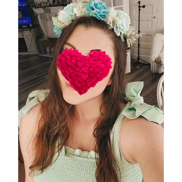 Blue Floral Headband Women Girls Wedding Festival Boho Bridal Costume Accessory - Picture 7 of 9